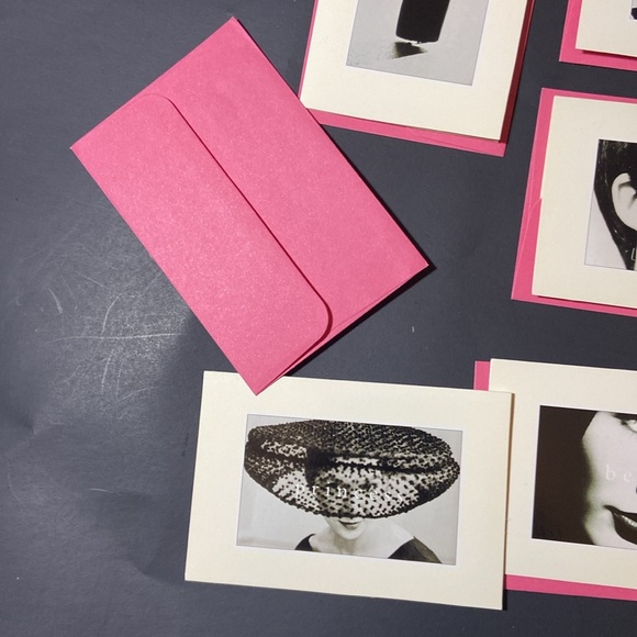 6 Black White VTG Post Cards Women’s Photographs Pink Envelope Stewart Tabori - Picture 2 of 4